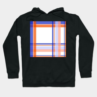 Cozy plaid tartan in cobalt blue and orange Hoodie